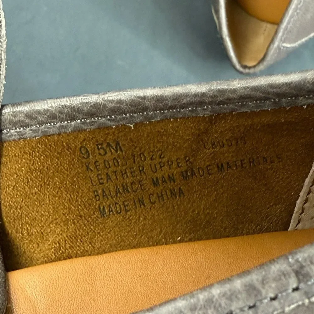 Kork-Ease Barbara Women's Platform Penny Loafer Pump shoes grey leather 9.5